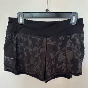 Athleta Floral High Rise Acceleration Shorts